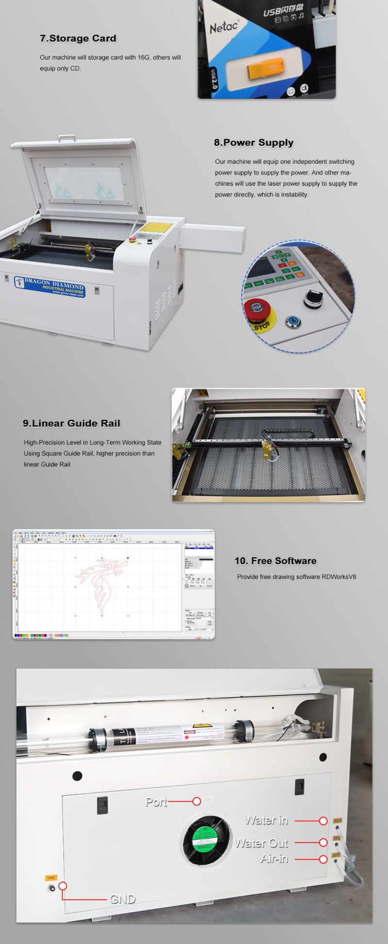 CO2 Laser Cutting Machine 600*400mm CNC Laser Engraving Machine