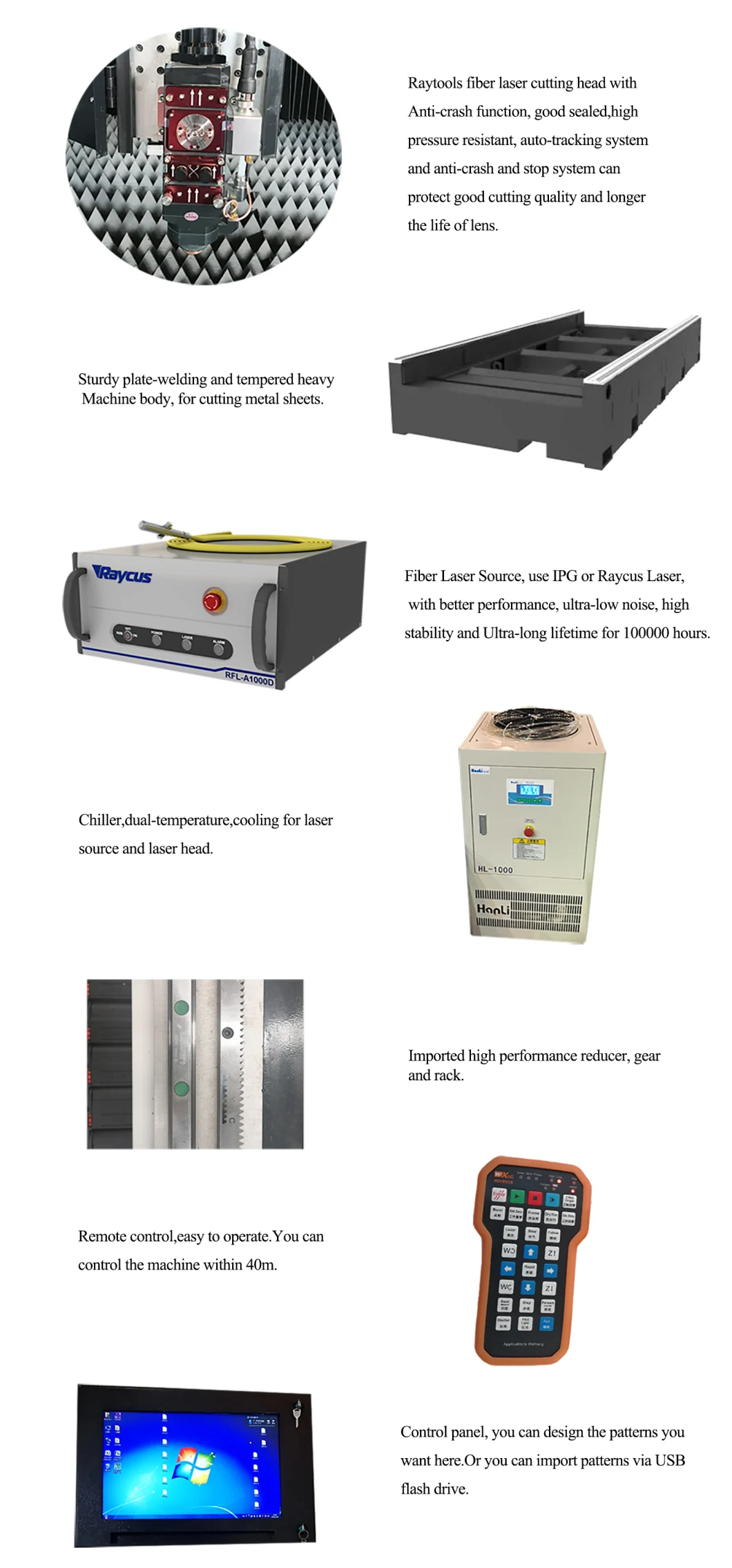 Fiber Laser Source CNC Laser Cutting Machine Ipg Raycus Fiber Laser Cutter