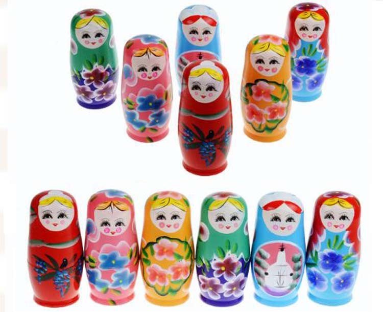 Wholesale DIY Blank Plain Russian Wooden Nesting Dolls