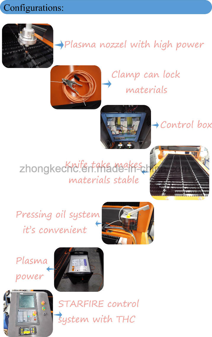 CNC Plasma Cutting Machine for Carbon Stainless Steel Metal Cutter