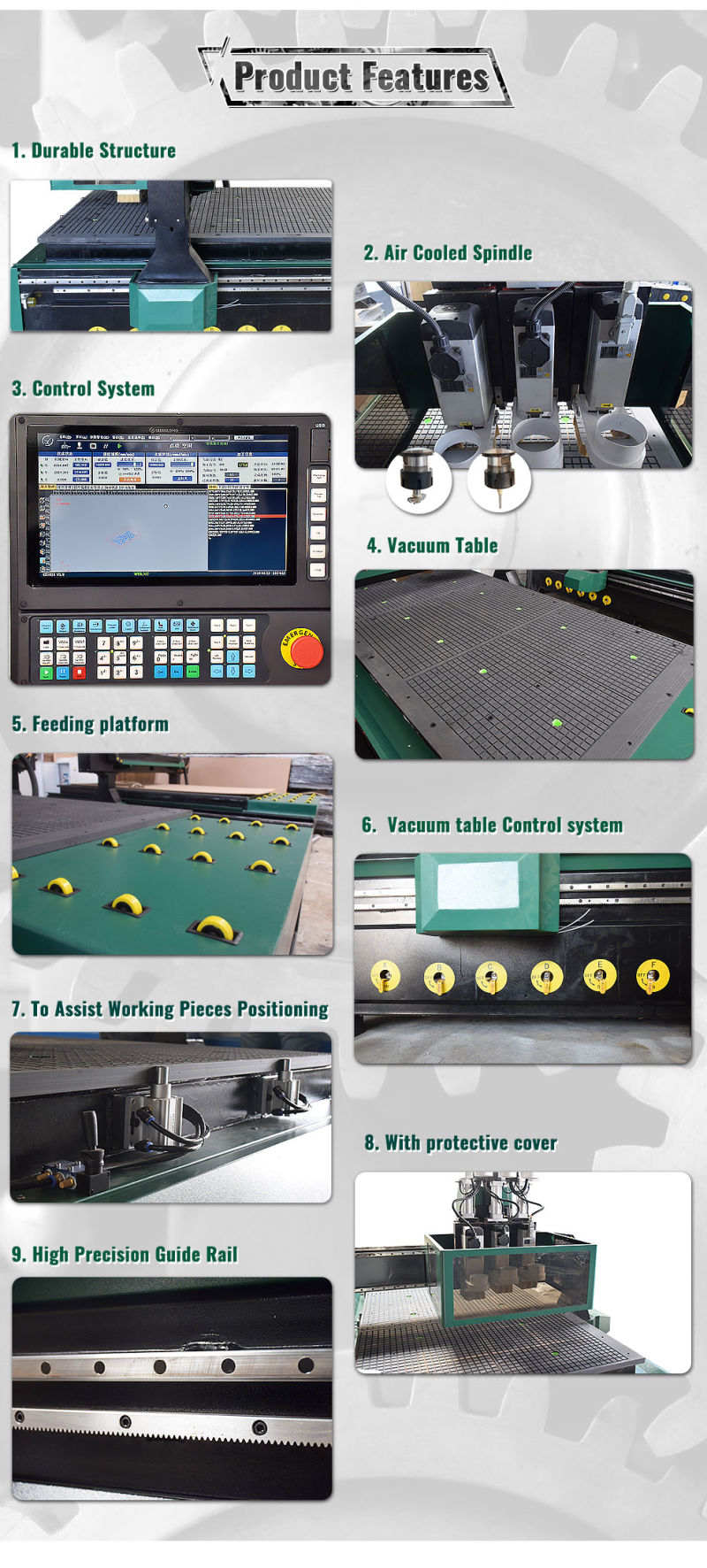 CNC Wood Router 1325 3 Axis Woodworking Engraving Machine