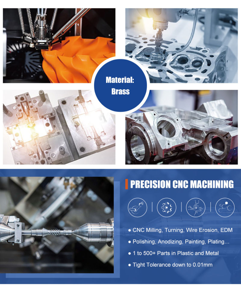 CNC Turning Milling Brass Block Mechanical Machining Parts