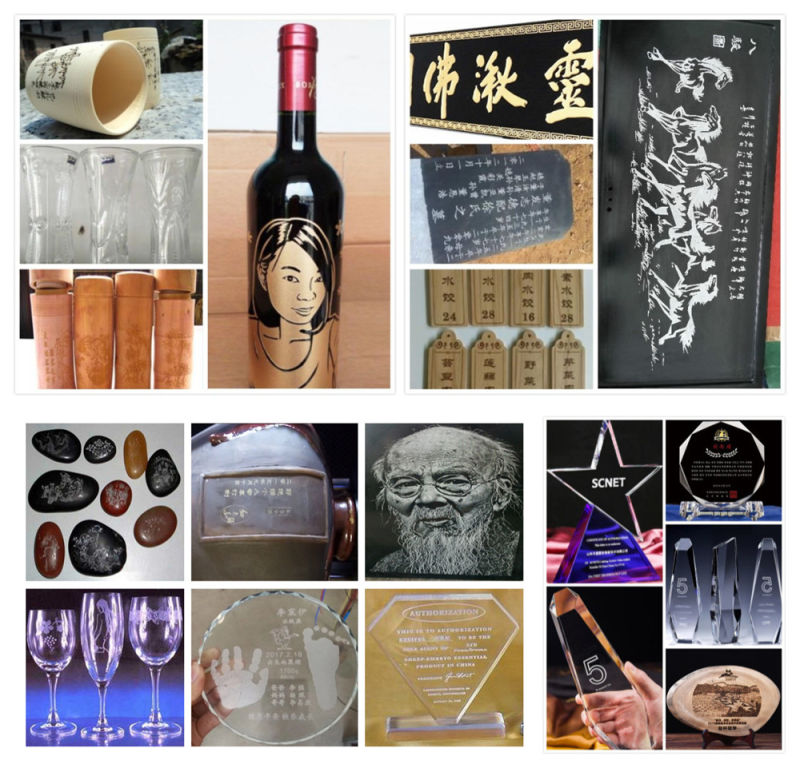 Rotary Laser Engraving Machine for Yeti Cups CNC Wood Bamboo Glass Leather Laser Cutting Machine