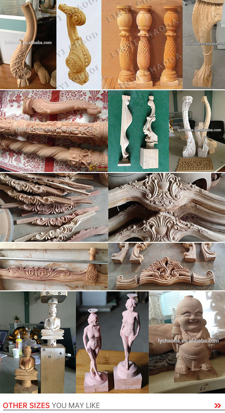 3D Wood Carving CNC Machine Wood Mold Making 4 Axis CNC Router