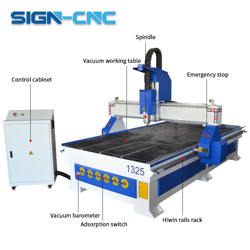 3 Axis High Performance CNC Router Machine Woodworking Machine CNC Router 1325