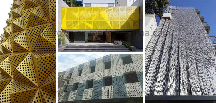 Decorative Aluminum Laser Cut Facade Panels Design for Modern Building