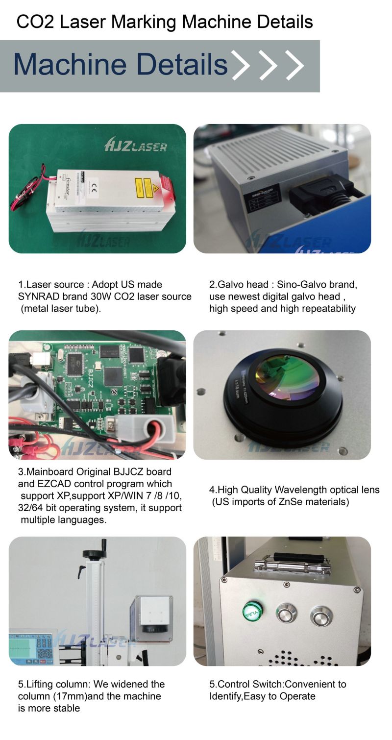 2020 Hjz Laser CO2 Laser Marking Machine/CO2 Laser Coder