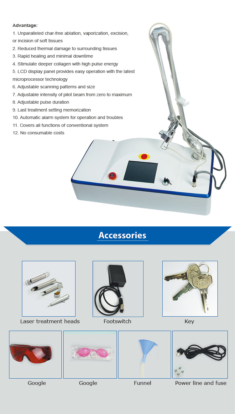10600nm CO2 Fractional Laser Machine for Acne Scar Removal