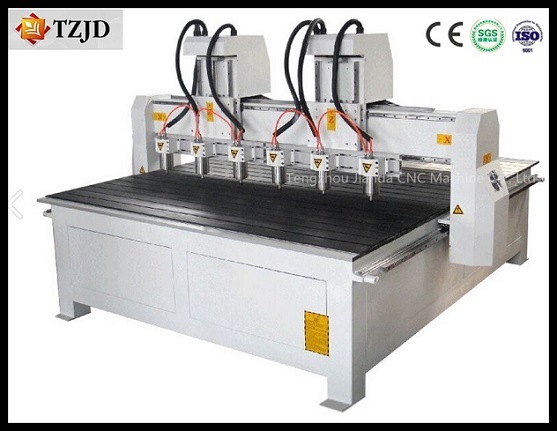 Six Spindles CNC Wood Drilling Engraving Router Machine