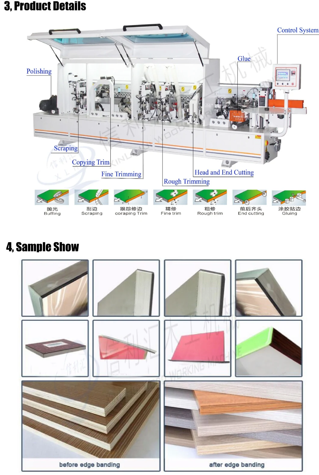 Woodworking Machinery Edge Bander in Furniture Making for Plywood Furniture From Turkey