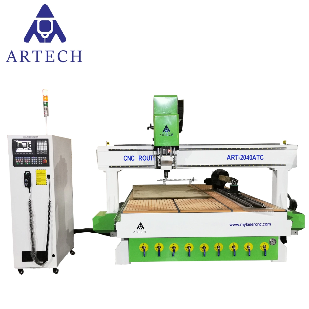 4axis 2040 Wood CNC Router Engraving Machine with Auto Tool Change