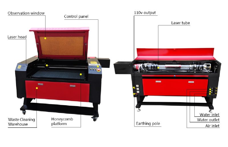 50W 60W Laser Wood Engraving Cutting Machine 6040