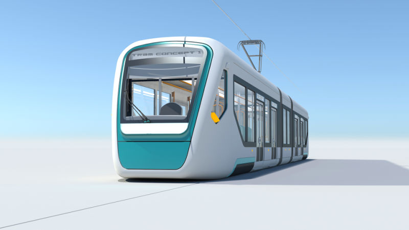 Low Floor High Quality Railway Urban Tram Car for Passenger