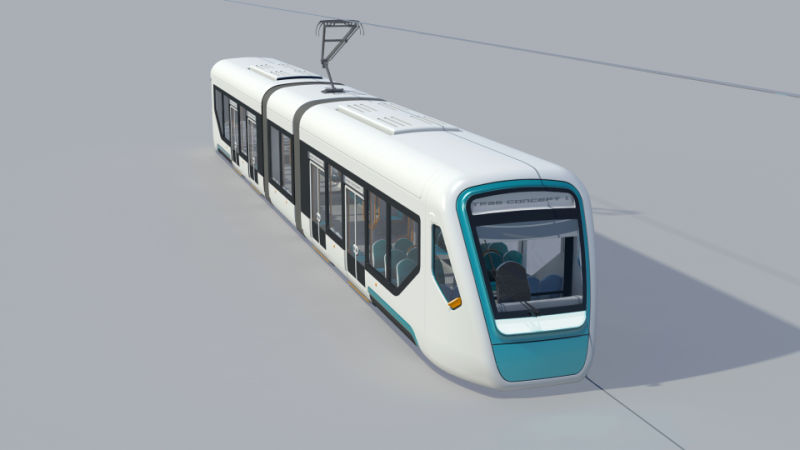 Low Floor High Quality Railway Urban Tram Car for Passenger