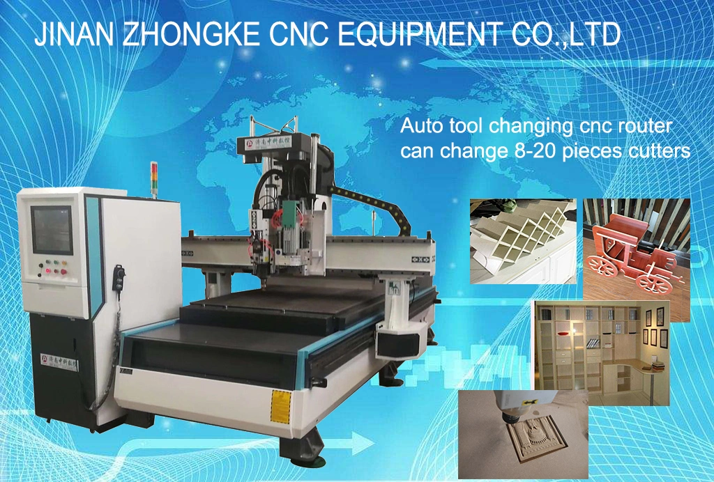 Auto Tool Changer Carousel 1325 CNC Wood Router with Atc System