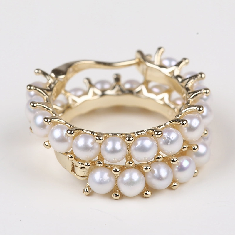 2021 Fashion 925 Sterling Silver Female Baroque Pearl Earring
