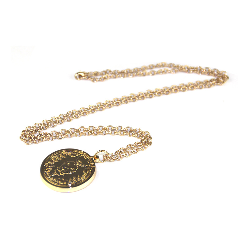Simple Design Gold Color Necklace for Women with Pendant