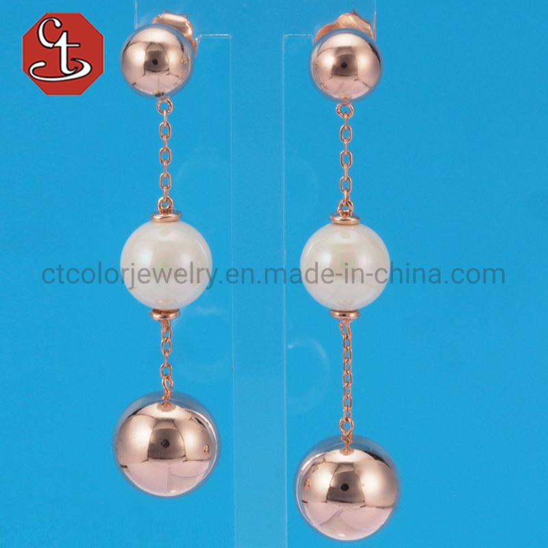 New Earrings Long Pearl Earrings Exaggerated Earrings Simple Earrings Female Temperament