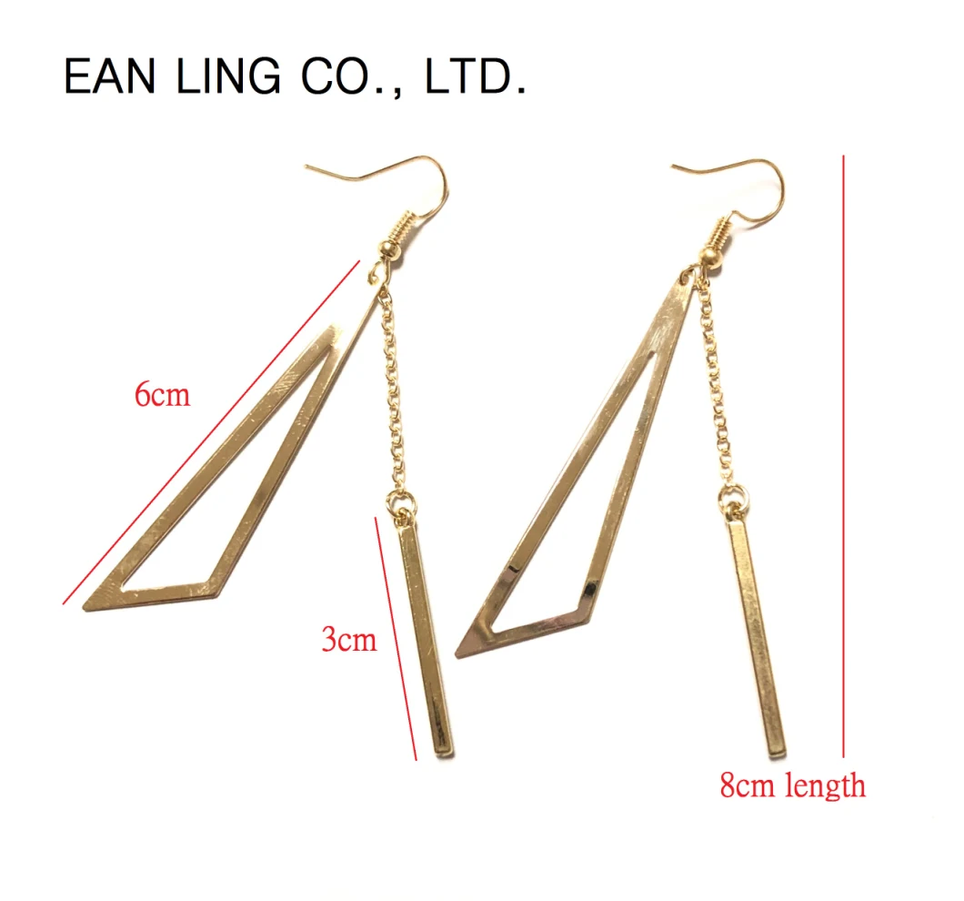 Simple Geometric Triangle Drop Dangle Earring Women Girl Fashion Jewelry