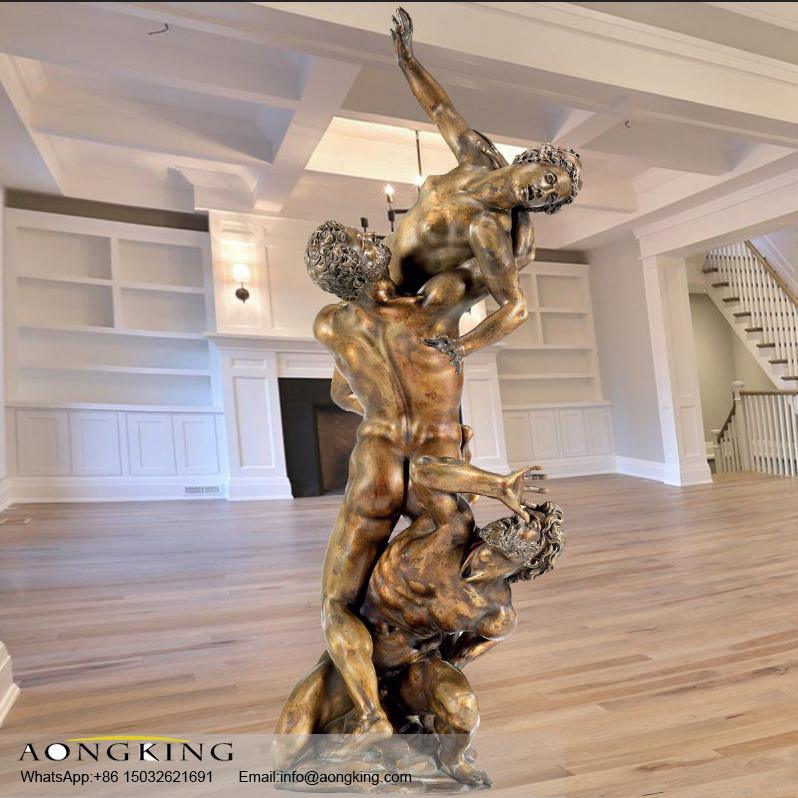 Baroque Style Rape of The Sabine Woman Bronze Sculpture