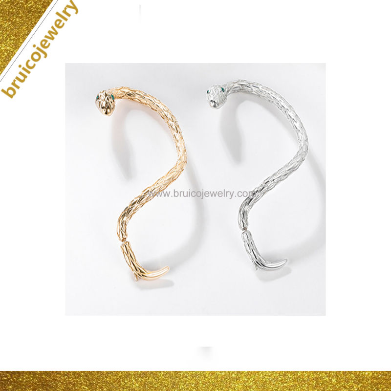 Cheap Gemstone Silver Jewelry Drop Dangle Designer Ear-Cuff Animal Snake Sapphire Earring