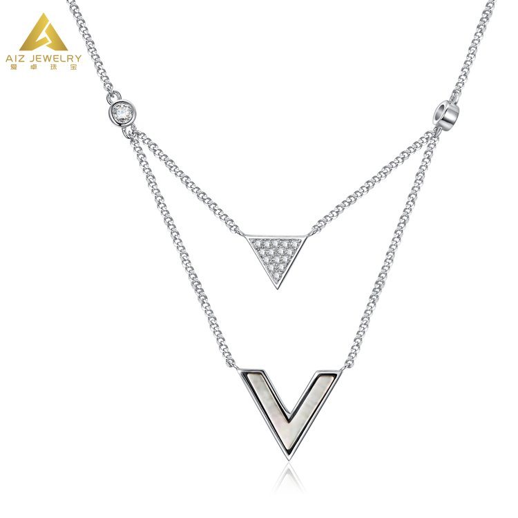 Wholesale Fashion Diamond Jewellery 925 Silver Jewelry Necklace with Name