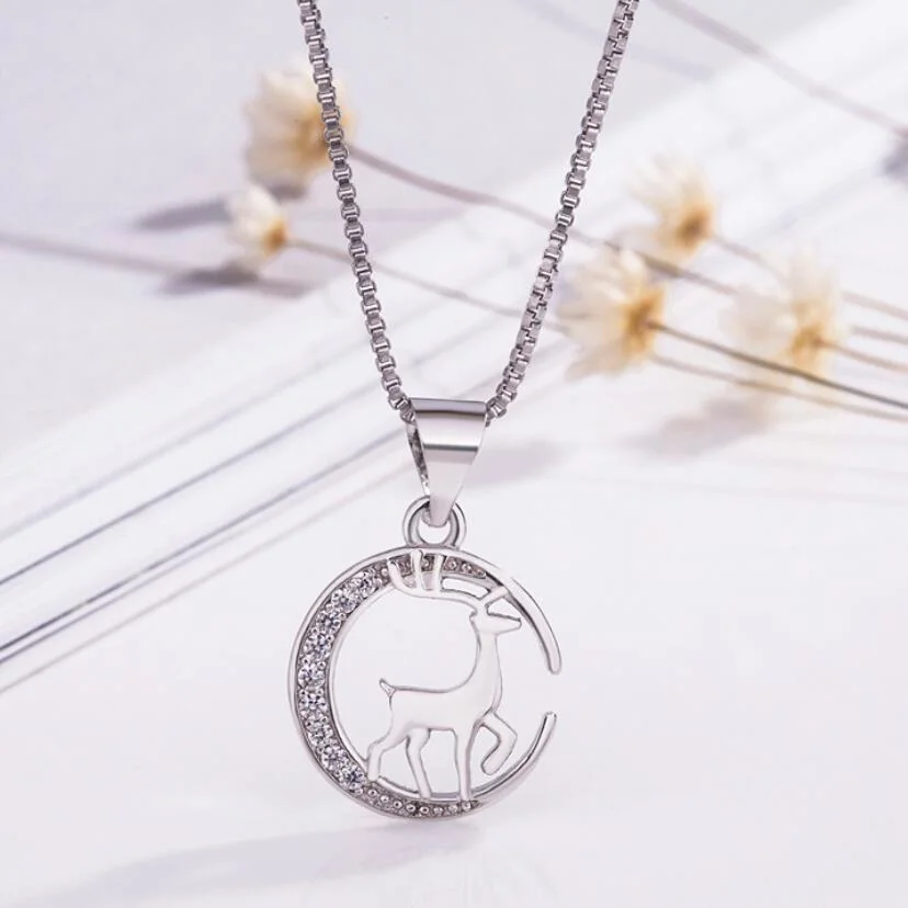 Creative Style Female Personality Collarbone Moose Chain Necklace Pendant Fashion Party Jewelry Necklace