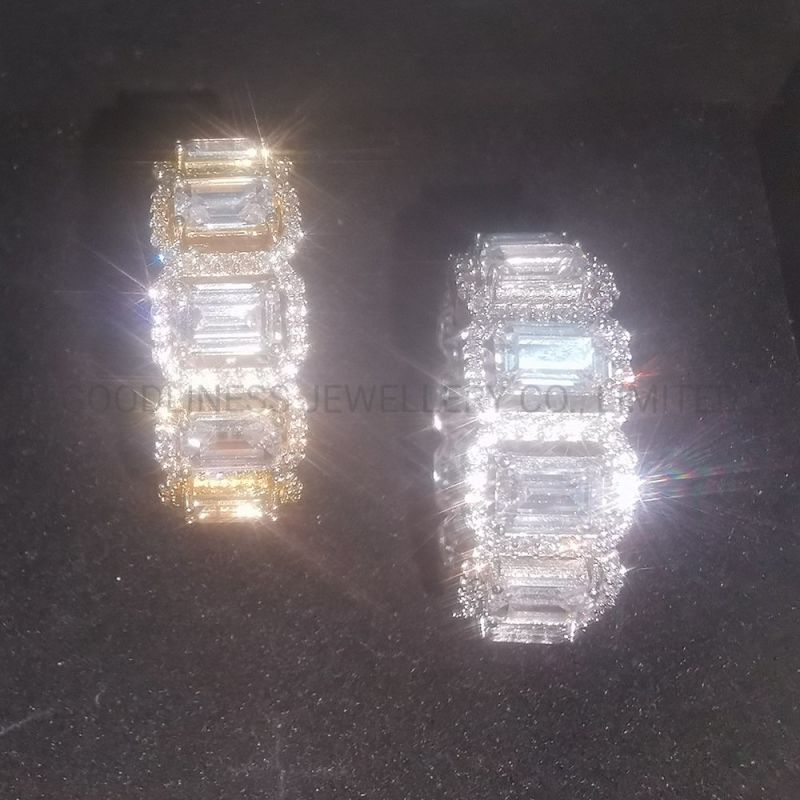 Hip Hop Ins Rectangular Zircon Finger Ring Jewelry Wholesale