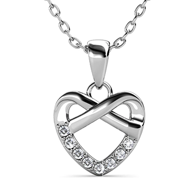Wholesale Jewelry Heart Necklace Custom Pendant with Crystals for Mom