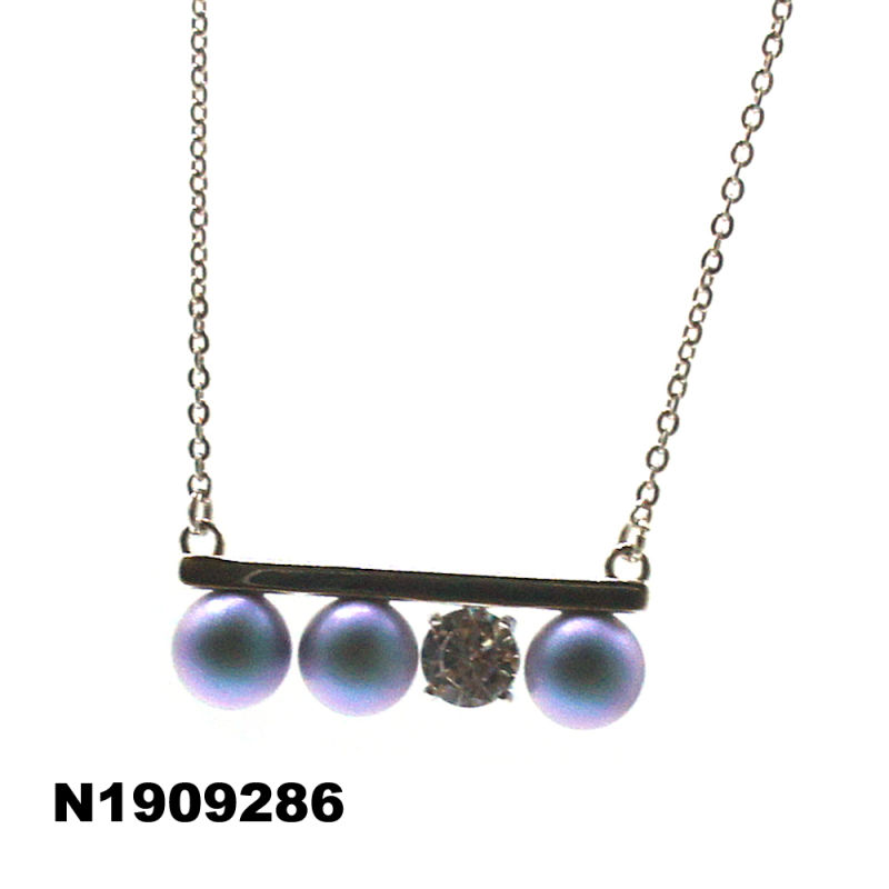 Fashion 925 Silver Jewelry Necklace with Pearl Fashion Necklace Set