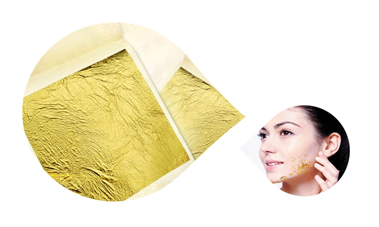 Click China Factory Gold Foil Gold Flakes Gold Leaf Gold Paper Gold Piece for Cosmetics Skin Care