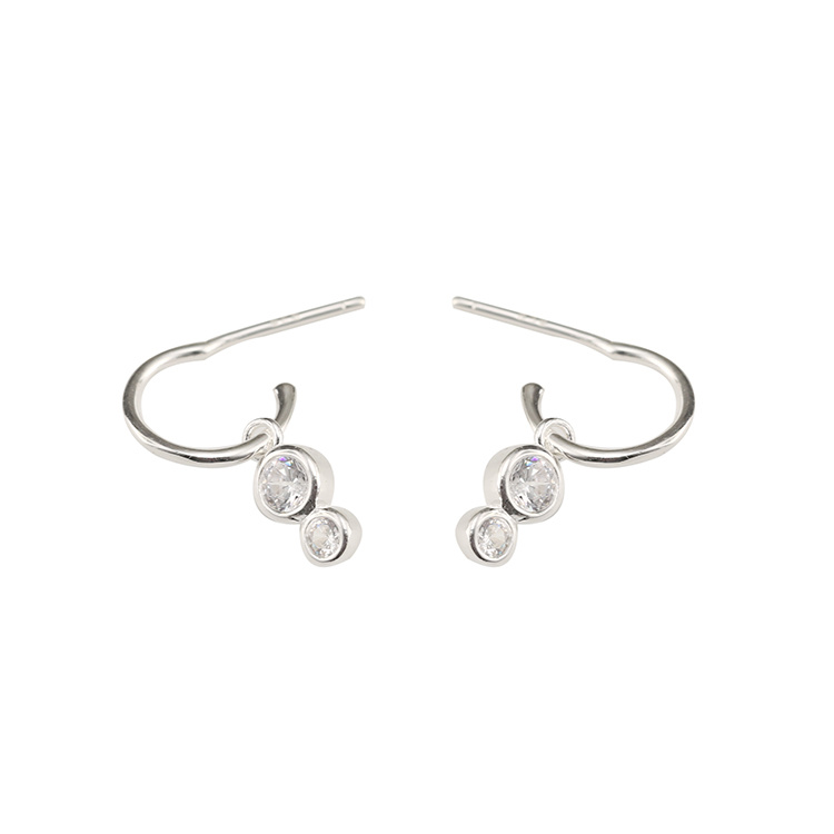 Wholesale Price Brass CZ Earring Findings Hanging Earring Hook