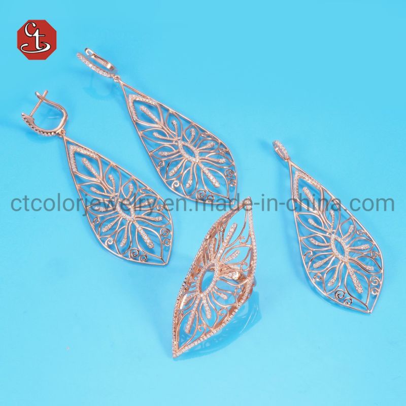 Vintage Antique Silver Color Jewelry Sets Retro Party Ethnic Style Accessories Female Drop Earring Pendants