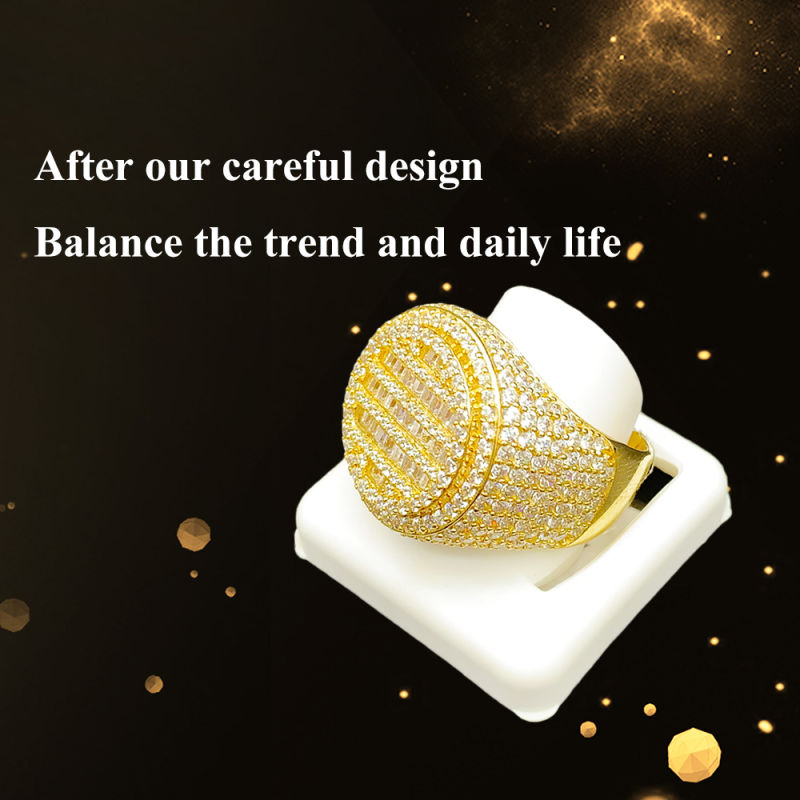 Custom Fashion Jewellery Gold Diamond Wedding Jewelry Ring