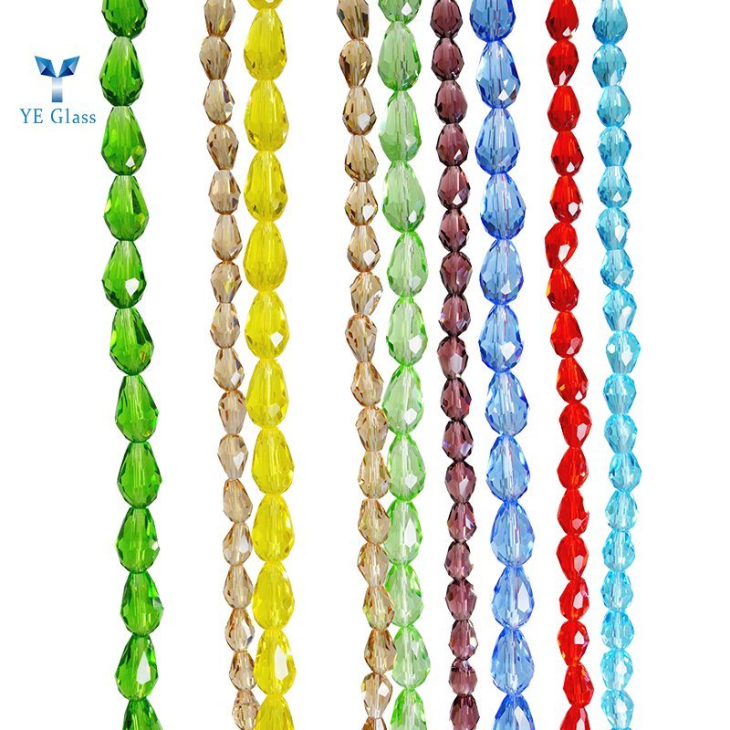 Teardrop Shape Crystal Pearl Beads for Decorating Glass Jewelry Making Bead