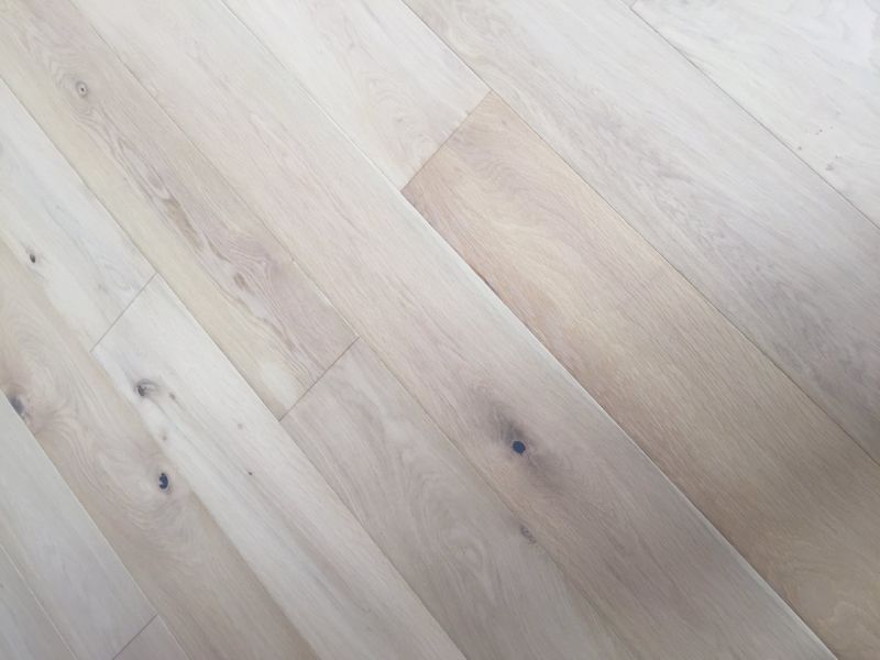 Pearl White Eco-Forest Hardwood Indoor Room Wood Flooring