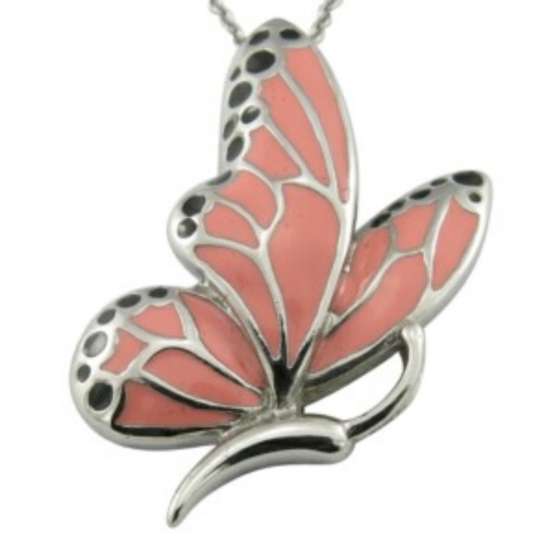 Resin Enamel Butterfly Women Necklace