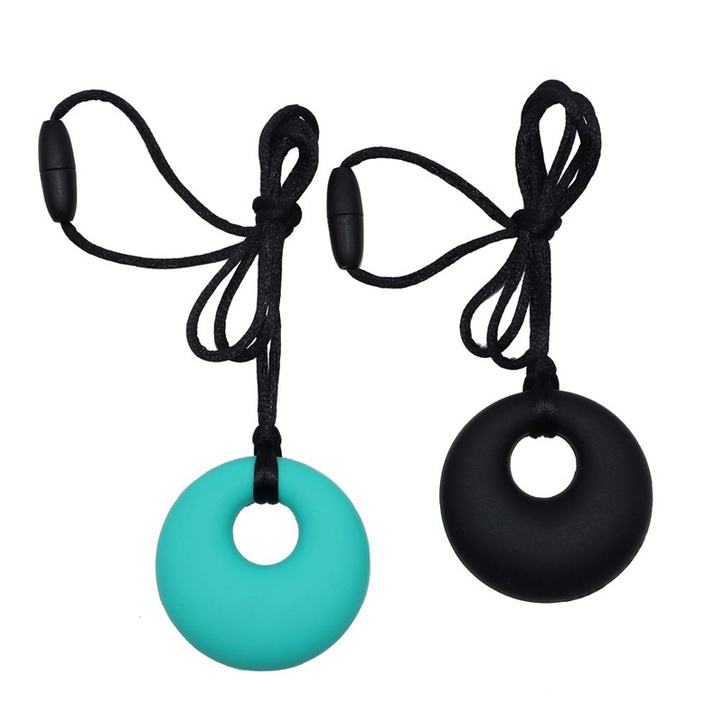 Customized Silicone Necklace Pendant Chewing Toy for Kids Boys