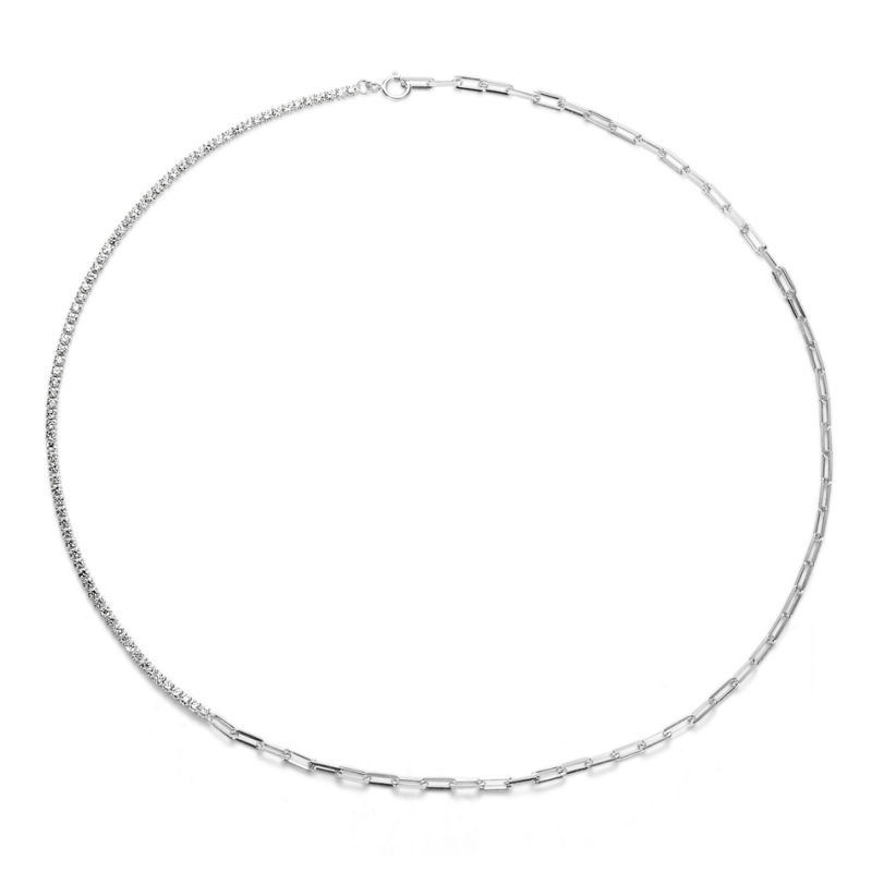 Wholesale 18K Gold Plated Jewelry 925 Sterling Silver New Design Custom Tennis Choker Necklace