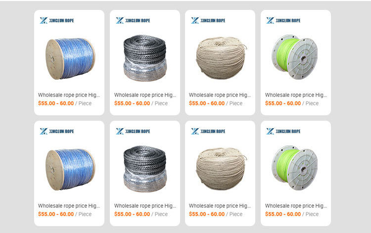 Hmpe Mooring Rope UHMWPE Fiber Rope Winch Towing Rope Braided Synthetic Marine Rope Lifting Rope Winch Line Rope