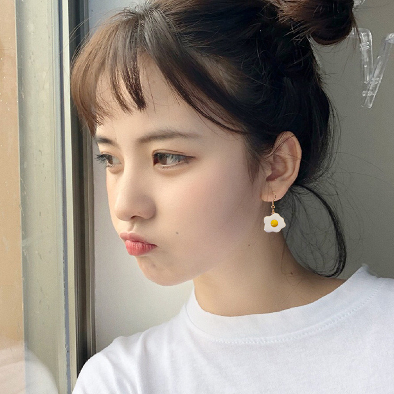 Japanese Girl Earrings Egg Earrings