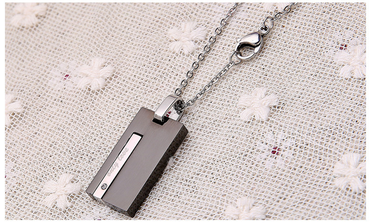 Fashion Men's Black Stainless Steel Jewelry Necklace Pendant