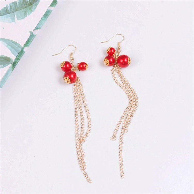 2020 Earrings Bride Pearl Tassel Long Earrings Wedding Dress Accessories Earrings