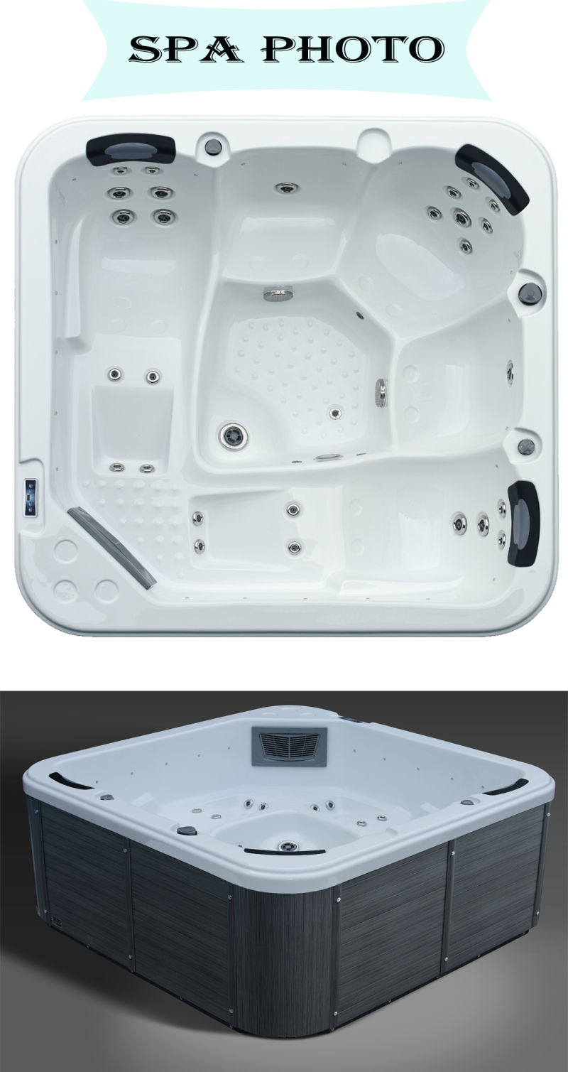 Two Lounge Cheap Indoor Jacuzzi Drop in Jacuzzi Tub Corner Whirlpool Bath Tub