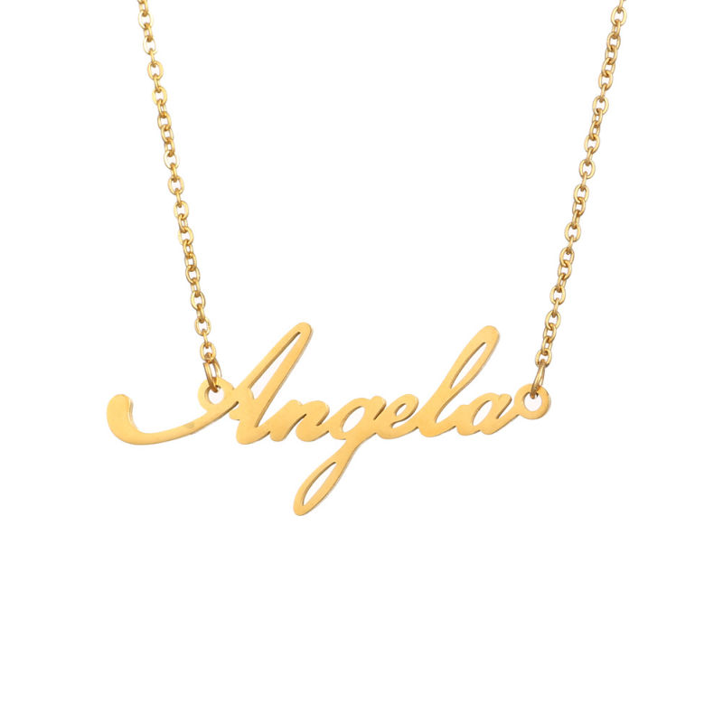 Custom Name Necklace Personalized Initial Necklaces in Golden