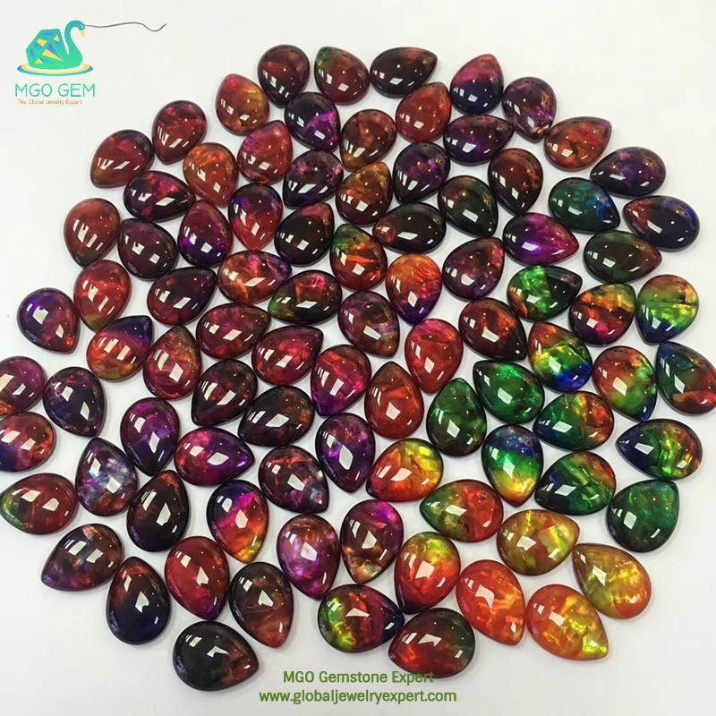 MGO Global Gems Synthetic Ammolite The Newest Unique Colored Gems