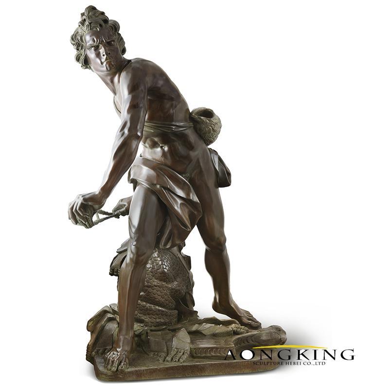Figure Statue Bronze Baroque Sculpture of David for Sale