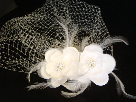 Custom Bridal Accessories Handmade Wedding Veils Fascinator Birdcage Veils Hair-Pieces V117