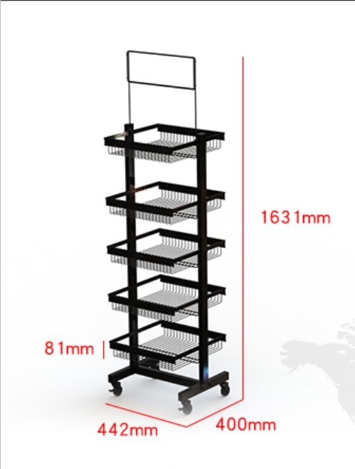 5-Tiers Floor Stand Display Rack