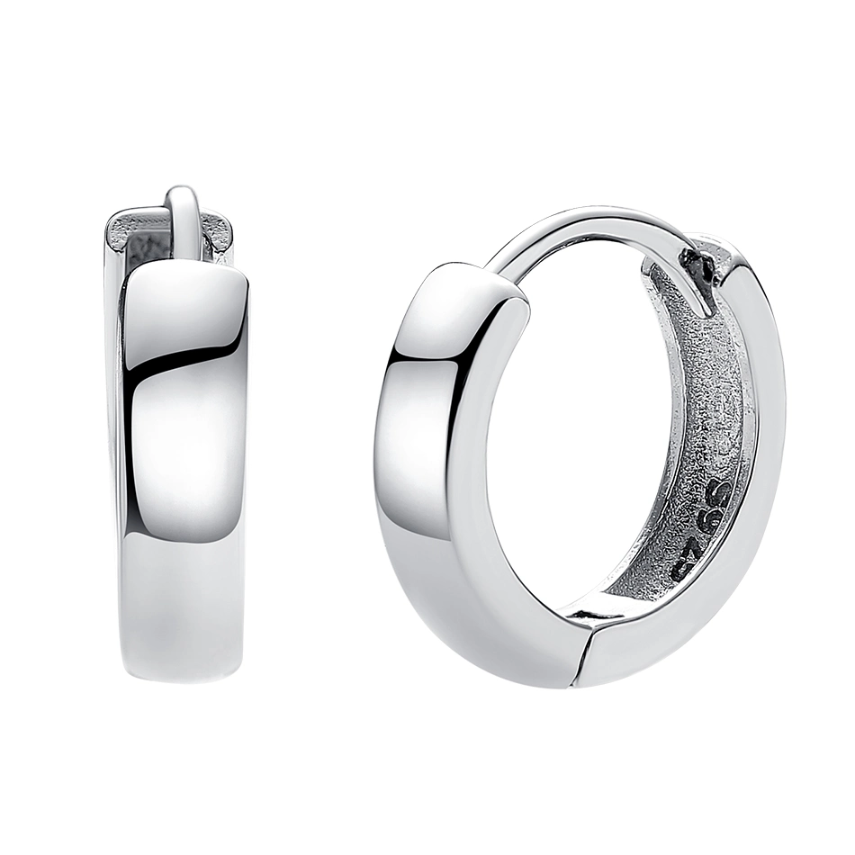 Nagosa Fashion Earring Minimalist 925 Sterling Silver Jewelry 18K Gold Vermeil Huggies Bold Hoop Earring